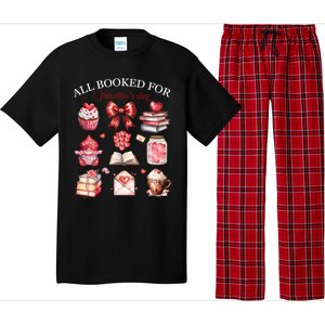 All Booked For Valentines Bow Book Lovers Teacher Librarian Gift Pajama Set