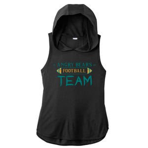 Angry Bears Football Team Ladies PosiCharge Tri-Blend Wicking Draft Hoodie Tank