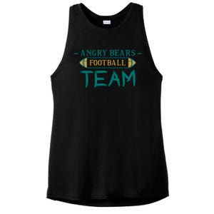 Angry Bears Football Team Ladies PosiCharge Tri-Blend Wicking Tank