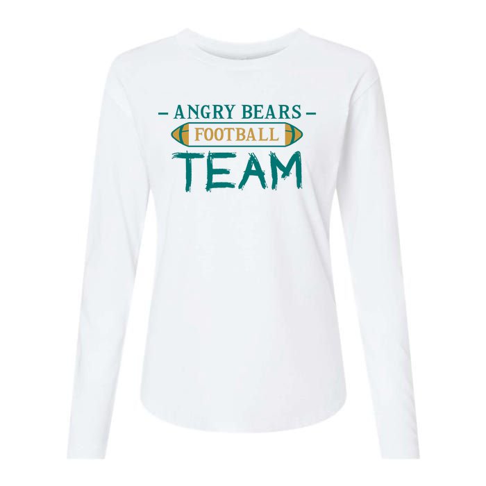 Angry Bears Football Team Womens Cotton Relaxed Long Sleeve T-Shirt