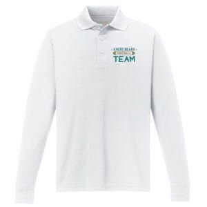 Angry Bears Football Team Performance Long Sleeve Polo