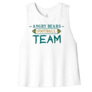 Angry Bears Football Team Women's Racerback Cropped Tank