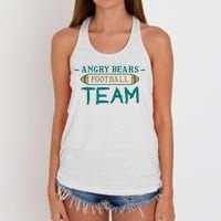 Angry Bears Football Team Women's Knotted Racerback Tank