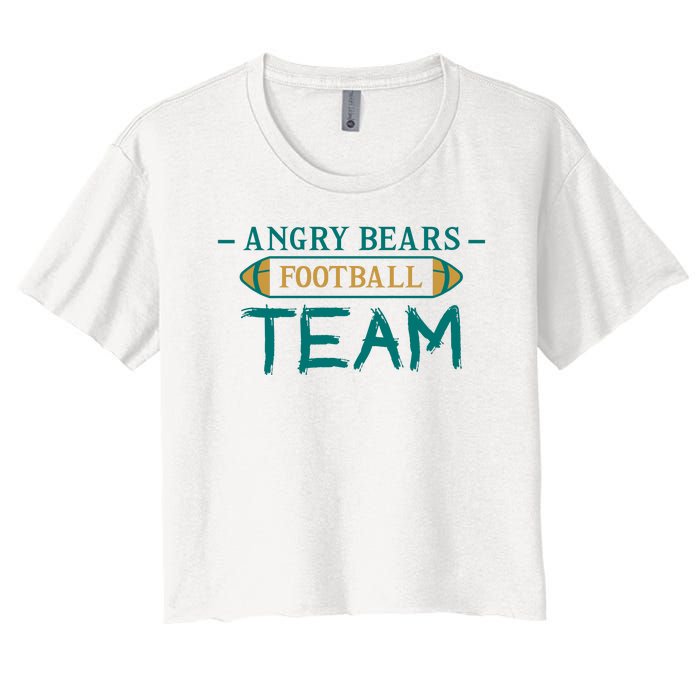 Angry Bears Football Team Women's Crop Top Tee