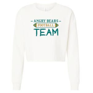 Angry Bears Football Team Cropped Pullover Crew