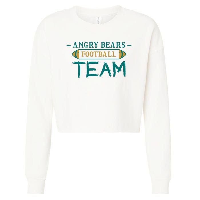 Angry Bears Football Team Cropped Pullover Crew