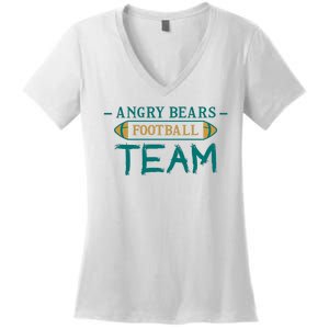 Angry Bears Football Team Women's V-Neck T-Shirt