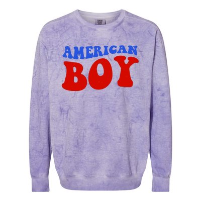 American Boy Fourth Of July Colorblast Crewneck Sweatshirt