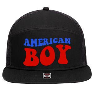 American Boy Fourth Of July 7 Panel Mesh Trucker Snapback Hat