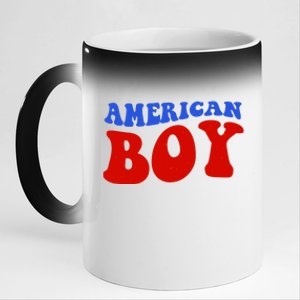 American Boy Fourth Of July 11oz Black Color Changing Mug