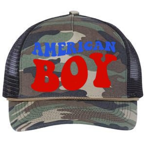 American Boy Fourth Of July Retro Rope Trucker Hat Cap