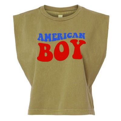 American Boy Fourth Of July Garment-Dyed Women's Muscle Tee