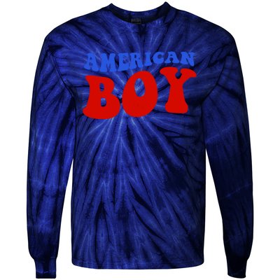 American Boy Fourth Of July Tie-Dye Long Sleeve Shirt