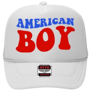 American Boy Fourth Of July High Crown Mesh Back Trucker Hat