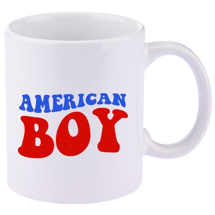 American Boy Fourth Of July 11oz C Handle Ceramic Mug