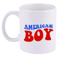 American Boy Fourth Of July 11oz C Handle Ceramic Mug