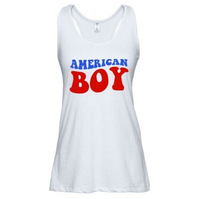 American Boy Fourth Of July Ladies Essential Flowy Tank