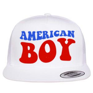 American Boy Fourth Of July Flat Bill Trucker Hat