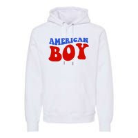 American Boy Fourth Of July Premium Hoodie