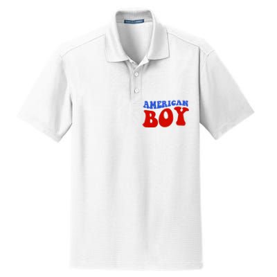 American Boy Fourth Of July Dry Zone Grid Polo