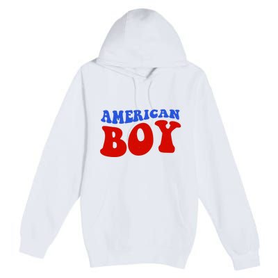 American Boy Fourth Of July Premium Pullover Hoodie