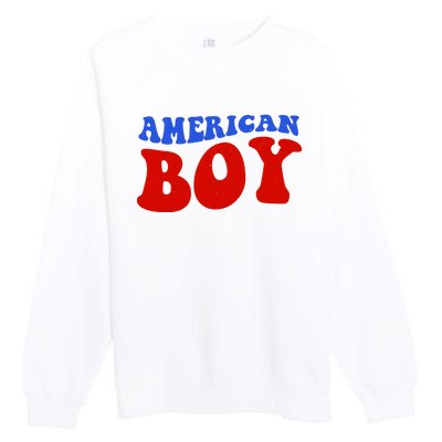 American Boy Fourth Of July Premium Crewneck Sweatshirt