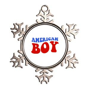 American Boy Fourth Of July Metallic Star Ornament