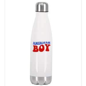 American Boy Fourth Of July Stainless Steel Insulated Water Bottle