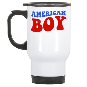 American Boy Fourth Of July Stainless Steel Travel Mug