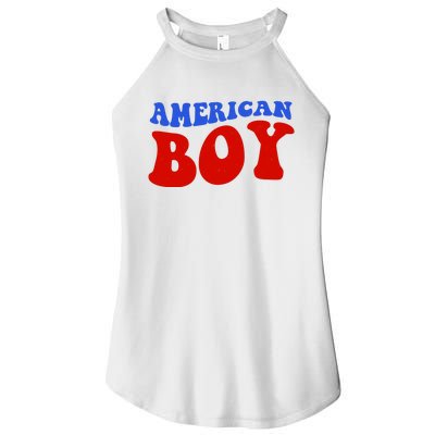 American Boy Fourth Of July Women’s Perfect Tri Rocker Tank