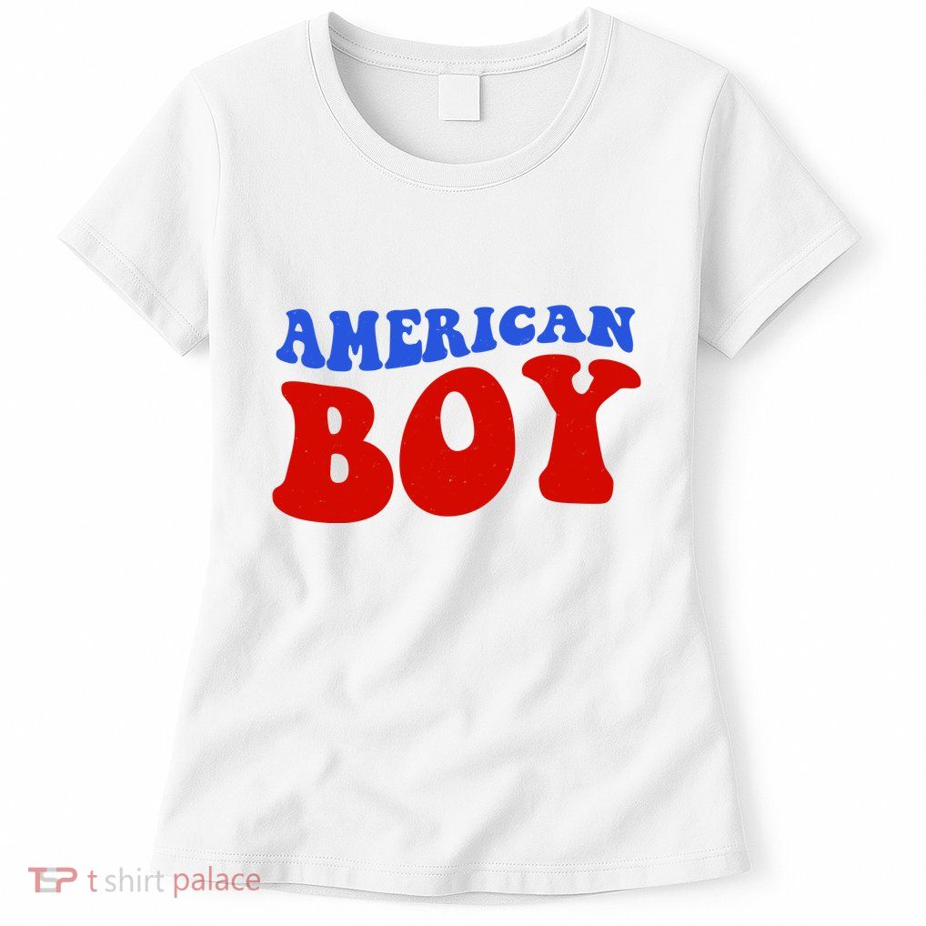 American Boy Fourth Of July Womens T-Shirt