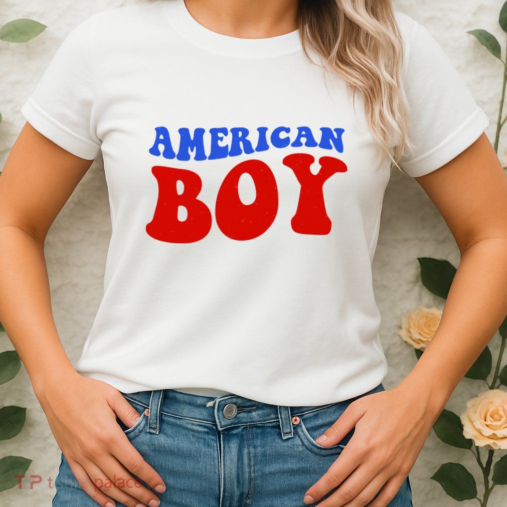 American Boy Fourth Of July Womens T-Shirt