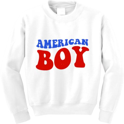 American Boy Fourth Of July Kids Sweatshirt