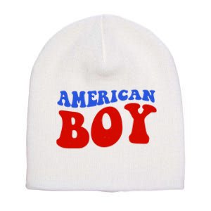 American Boy Fourth Of July Short Acrylic Beanie