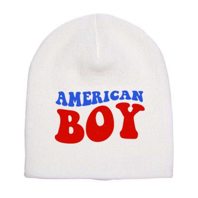 American Boy Fourth Of July Short Acrylic Beanie