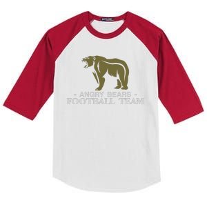 Angry Bears Football Team Kids Colorblock Raglan Jersey