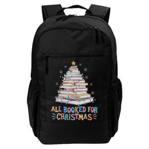 All Booked For Christmas Book Christmas Tree Lights Daily Commute Backpack