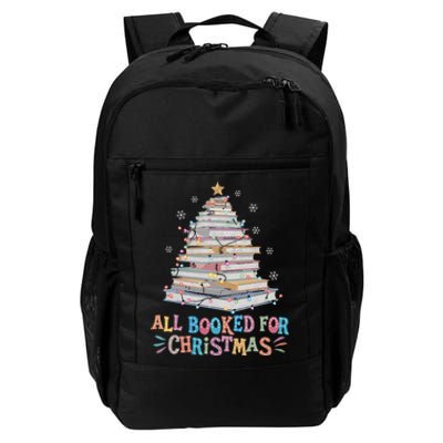 All Booked For Christmas Book Christmas Tree Lights Daily Commute Backpack