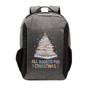 All Booked For Christmas Book Christmas Tree Lights Vector Backpack