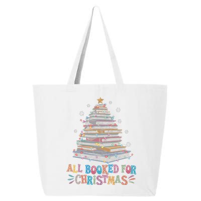 All Booked For Christmas Book Christmas Tree Lights 25L Jumbo Tote