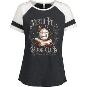 All Booked For Christmas Coquette Xmas Book Club Book Lovers Enza Ladies Jersey Colorblock Tee