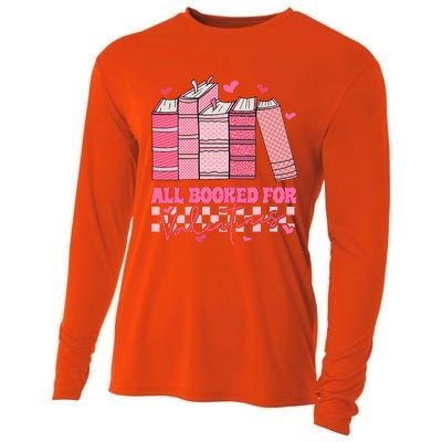 All Booked For Valentines Day Teachers Book Lovers Librarian Cooling Performance Long Sleeve Crew