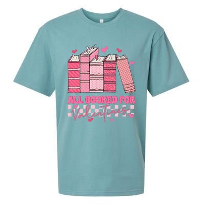 All Booked For Valentines Day Teachers Book Lovers Librarian Sueded Cloud Jersey T-Shirt