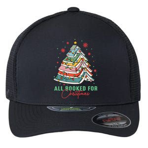 All Booked For Christmas Book Lovers Xmas Tree Bookish Cute Gift Flexfit Unipanel Trucker Cap