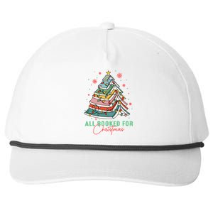 All Booked For Christmas Book Lovers Xmas Tree Bookish Cute Gift Snapback Five-Panel Rope Hat