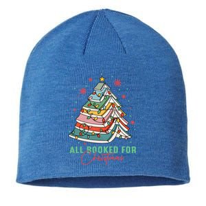 All Booked For Christmas Book Lovers Xmas Tree Bookish Cute Gift Sustainable Beanie