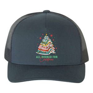 All Booked For Christmas Book Lovers Xmas Tree Bookish Cute Gift Yupoong Adult 5-Panel Trucker Hat