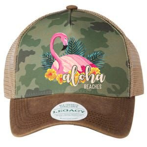 Aloha Beaches Flamingo Tropical Legacy Tie Dye Trucker Hat