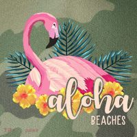 Aloha Beaches Flamingo Tropical Legacy Tie Dye Trucker Hat