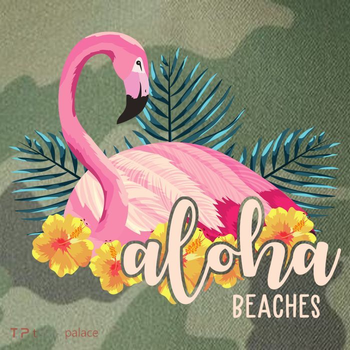 Aloha Beaches Flamingo Tropical Legacy Tie Dye Trucker Hat